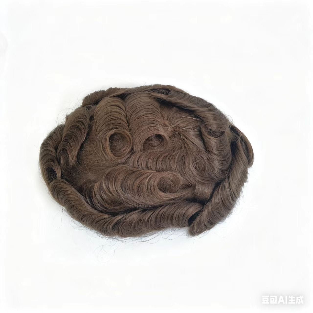 US Full Poly Men Hair piece 0.12mm Skin PU   Injection Toupee for Men Real Human Hair System   Prosthesis Capilar