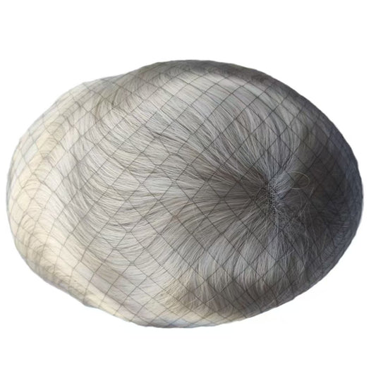 US Full Poly Men Hair piece 0.12mm Skin PU   Injection Toupee for Men Real Human Hair System   Prosthesis Capilar