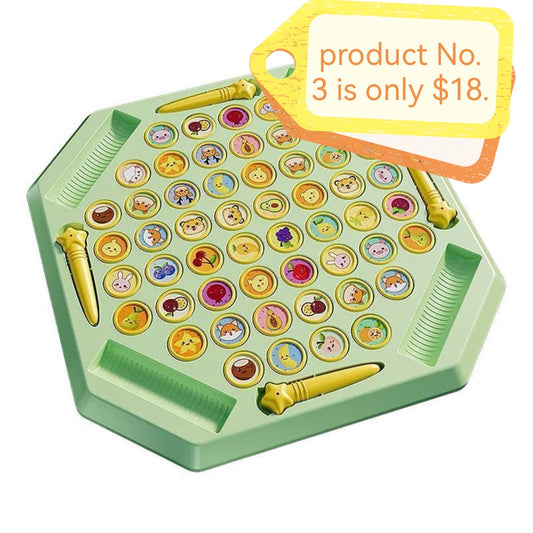 [ WL ] Kids Battle Chess Educational Toy   Observation Concentration Training Fun Animal Flip Chess Parent - child Interactive Game Toys